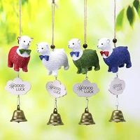 creative lamb wind chimes resin furnishing articles car hanging ornaments wind bell windchimes birthday gifts home decoration