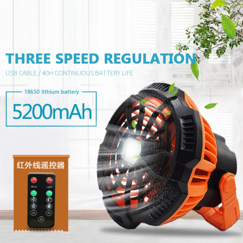 Портативный потолочный Настольный вентилятор для кемпинга перезаряжаемый
