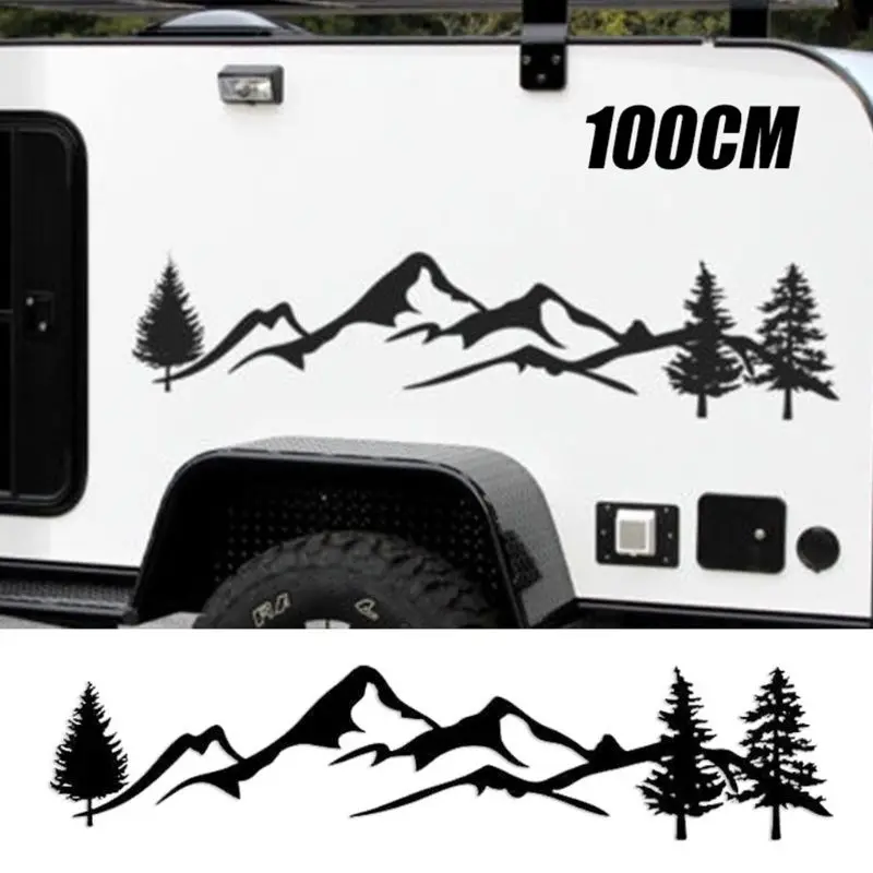 Для внедорожников RV Camper 1 шт. 100 см черное/белое дерево горный автомобиль декор для