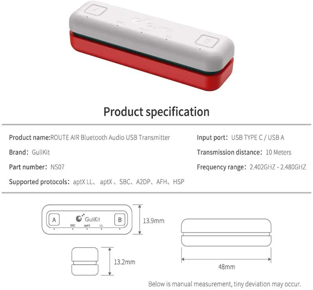 Передатчик Аудио Nitend с Bluetooth адаптер низкой задержкой для Nintendo Switch Lite PC PS4