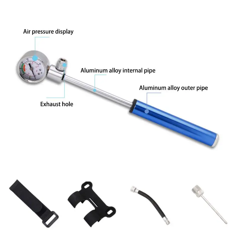 

High Pressure MTB Bike Compact Suspension Fork & Rear Shock Pump 210 psi