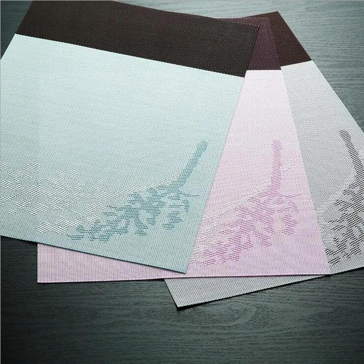 

4/6pieces Set Kitchen Table Mats Europe PVC Heat Protection Hotel Home Decorative Placemats