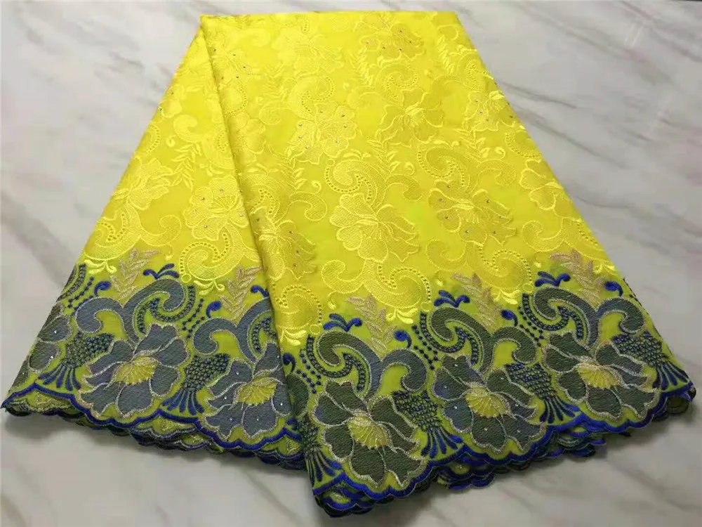 Высокое качество африканская нигерийская вуаль тюль бисер Цветочная кружевная