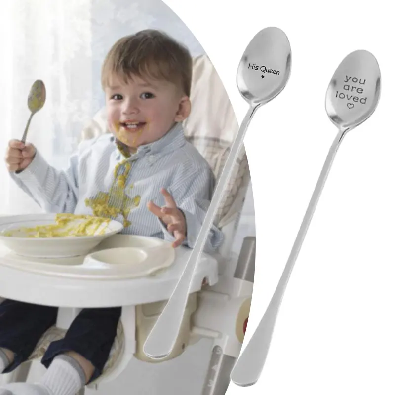 День Святого Валентина Кухня Мороженое кофейная чайная ложка ложки его королева