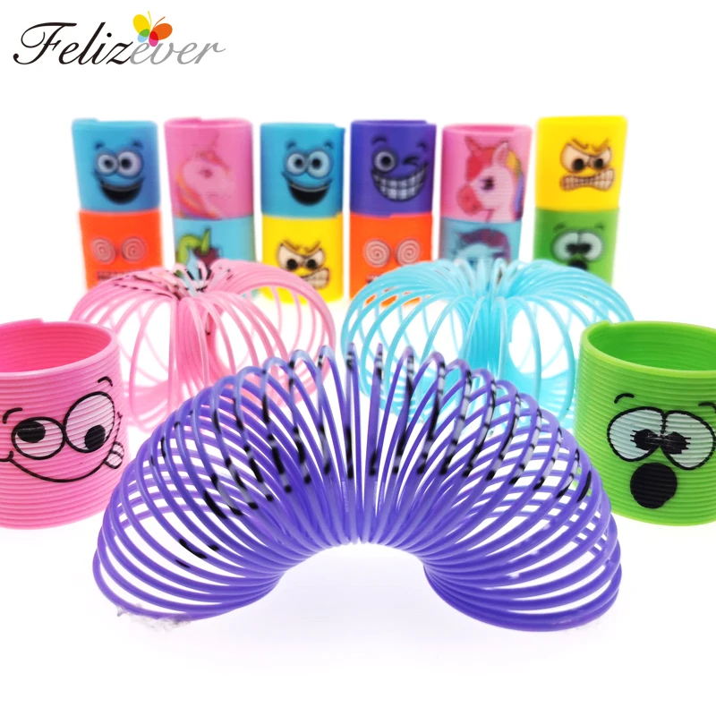 12 шт Мини радужного пружины игрушки счастливого лица/Единорог) Детский Пижамный