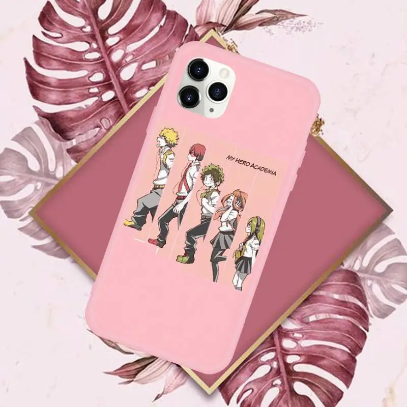 

My Hero Academia Midoriya Phone Case Candy Color for iPhone 11 pro XS MAX 8 7 6 6S Plus X 5S SE 2020 XR