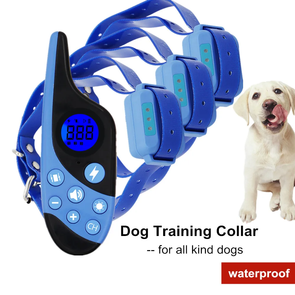 

Anti-Bark Pet Dog Training Collar 500M L-668 Waterproof Rechargeable Shock Sound Vibration Remote Control For All Size Dogs