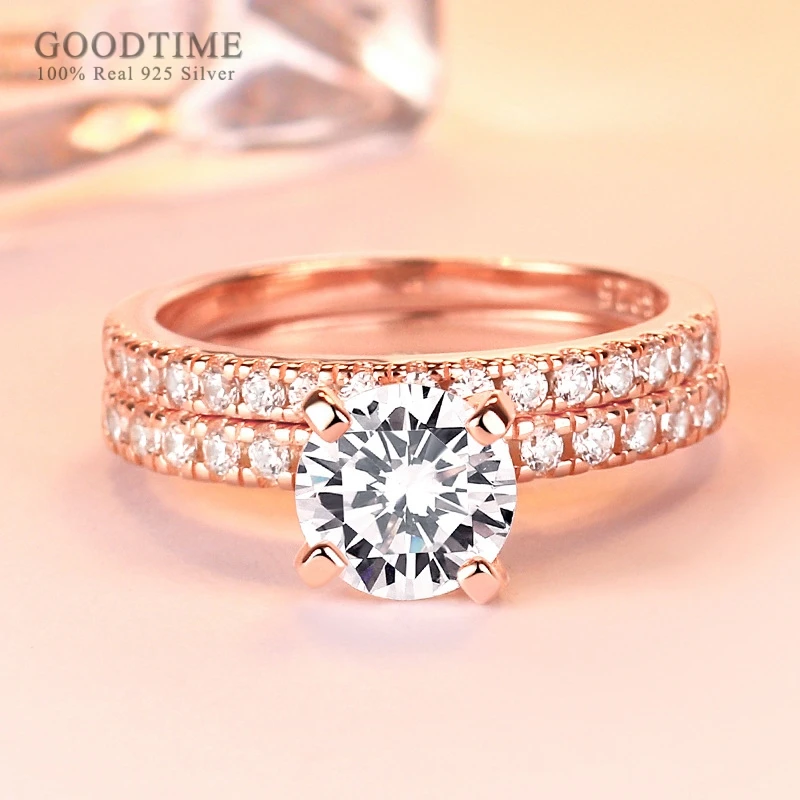 Роскошные женские кольца 925 пробы серебряные свадебные принцесса циркон стразы