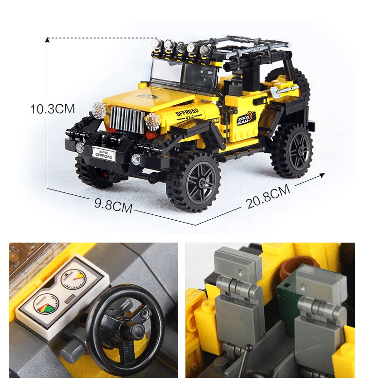 

Offroad Adventure Set Building Blocks Car Series Bricks Toys For Kids Educational Kids Gifts Model