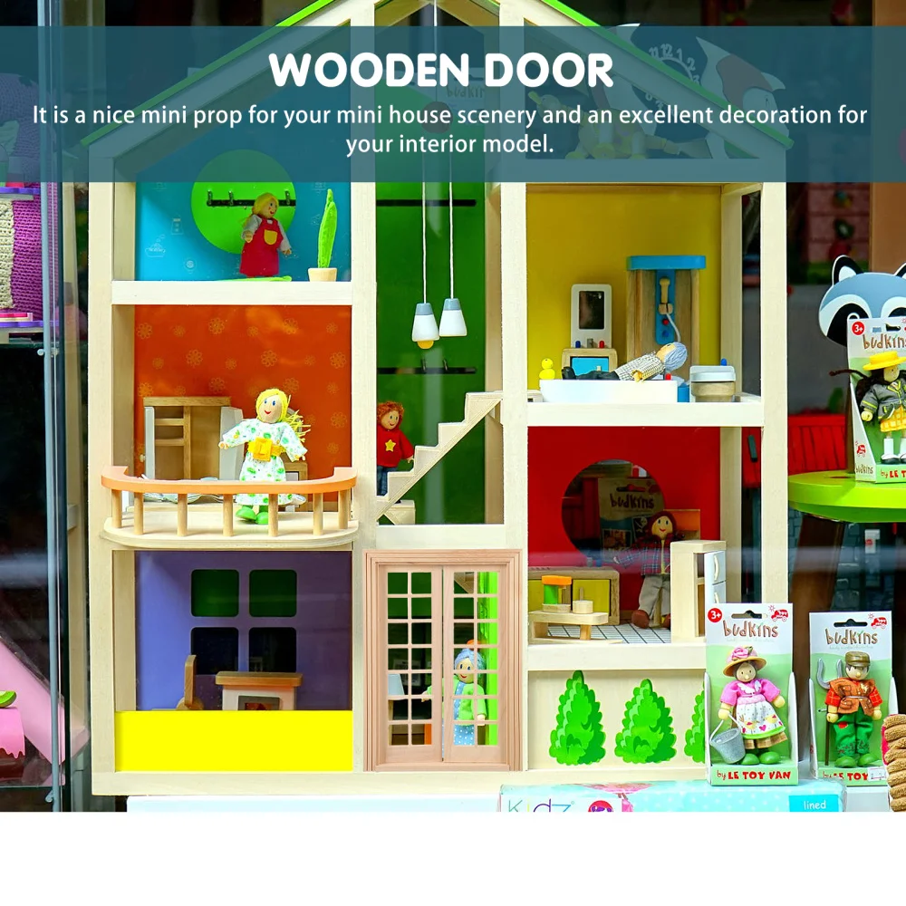 

1Pc Creative Door Window Accessory Mini House Door Adornment Mini Furniture