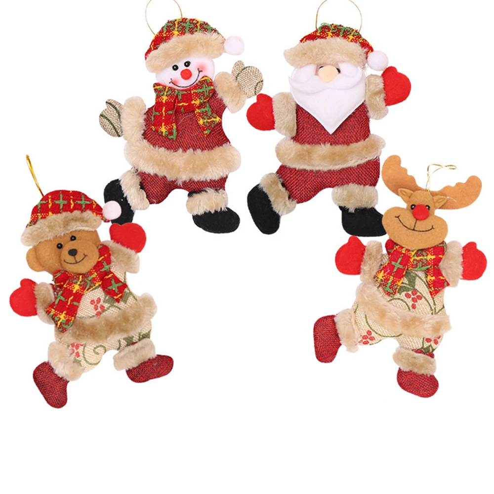 10 шт. Рождественская кукла фигурка танцующего старика снеговик олень медведь