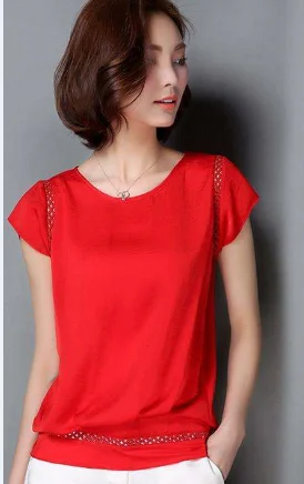 

T Shirt Women Clothes 2020 Fashion Tee Top Fashion Cotton Red Ladies Tee Shirt
