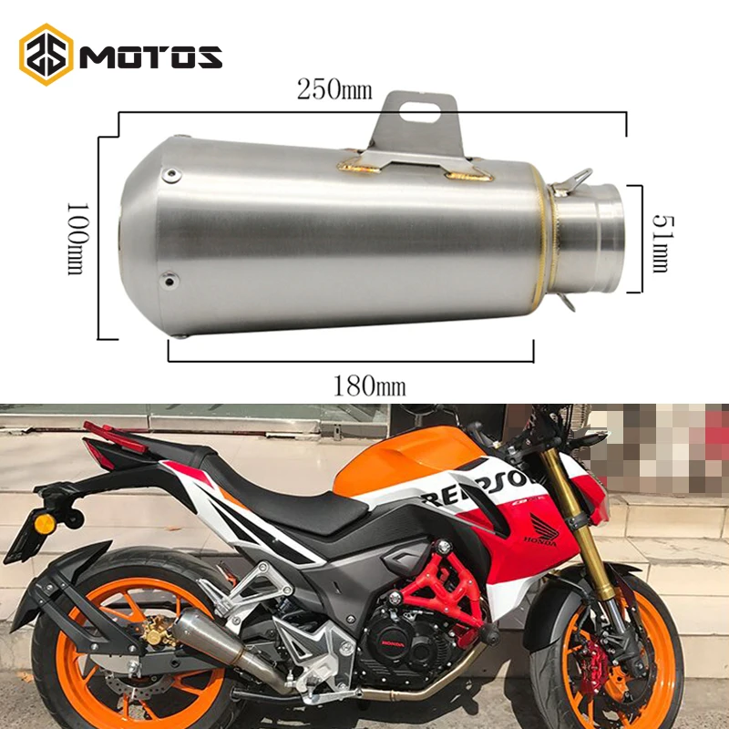 ZS MOTOS мотоцикл Akrapovic глушитель модифицированный Escape для Z1000 CBR1000 ZX6R CBR300 NINJA мотоцикл Выхлопная мощность