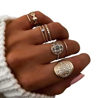2020 latest bohemian rings sets for women vintage buddha statue zodiac lotus charm joint ring wedding jewelry dropping fast ship