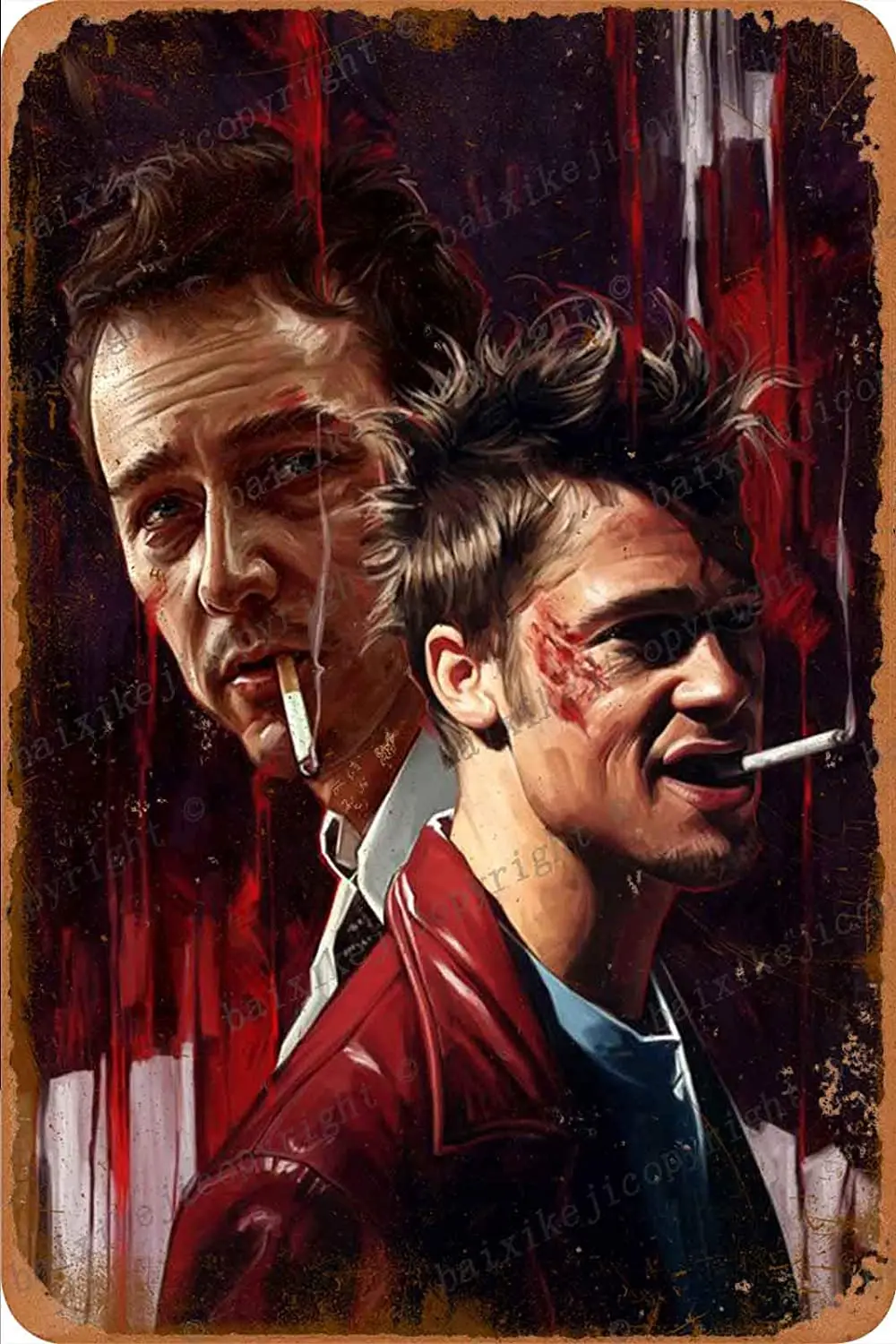 

Fight club quotes Tin Sign Vintage Metal Sign Poster Home Wall Decor Cafe Bar Pub Club Gift