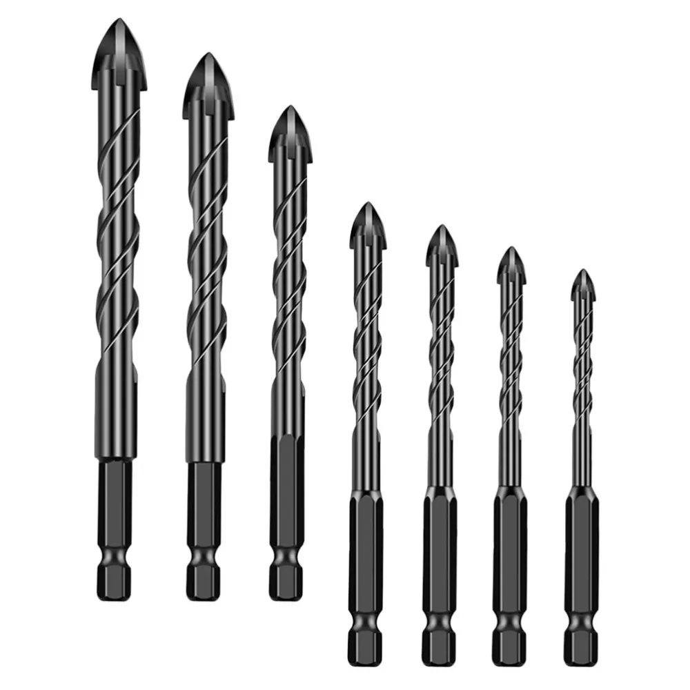 

7pcs Multipurpose Hole Opening Drill Bit Spiral 4-blade Drill Accessories
