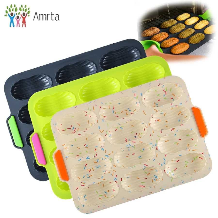 

Новинка 12 Мадлен антипригарная силиконовая форма для торта Форма ракушки пищевая форма для выпечки формы для выпечки