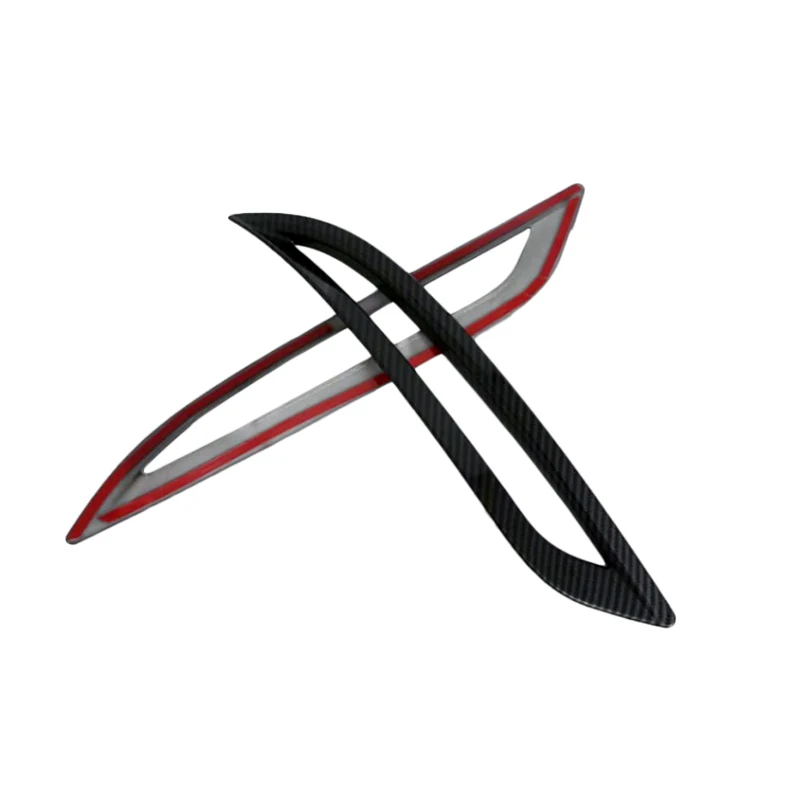 Car Rear fog light frame decoration bright strip sequins ABS Carbon Fiber Look for Tesla model 3 accessories | Автомобили и