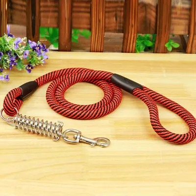 Dogs Leash Large Dog Reflective Rope Walking Big Collar Strengthen Traction Harness Round Cadena Perro Pet Leashes OO50XQ | Дом и сад