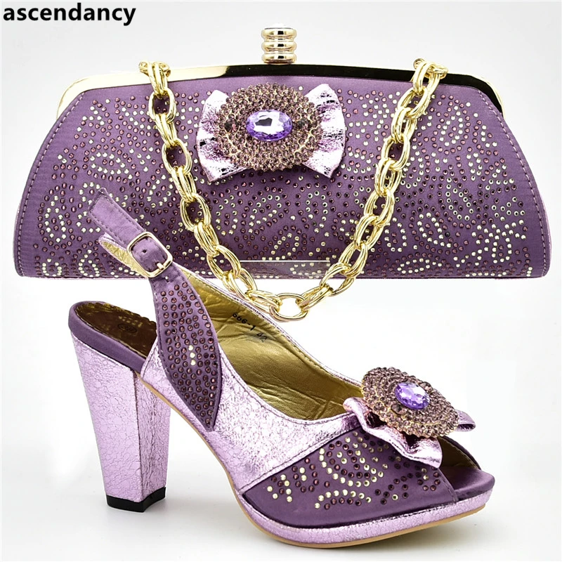 Итальянские туфли с подходящими сумками комплект из высококачественной обуви и