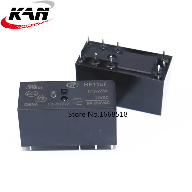 

10 шт./лот реле JQX-115F/012-2ZS4 JQX-115F-012-2ZS4 8A 8PIN два разомкнутых два замкнутых