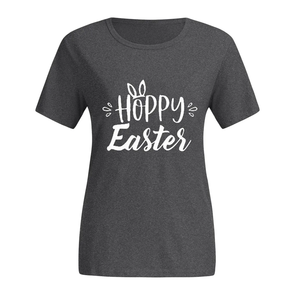 

Fashion Happy Easter T-Shirt Casual Women tshirt Letter O-Neck Tops Ladies Summer Tops Female Short Sleeve Shirt Blusas Pullover