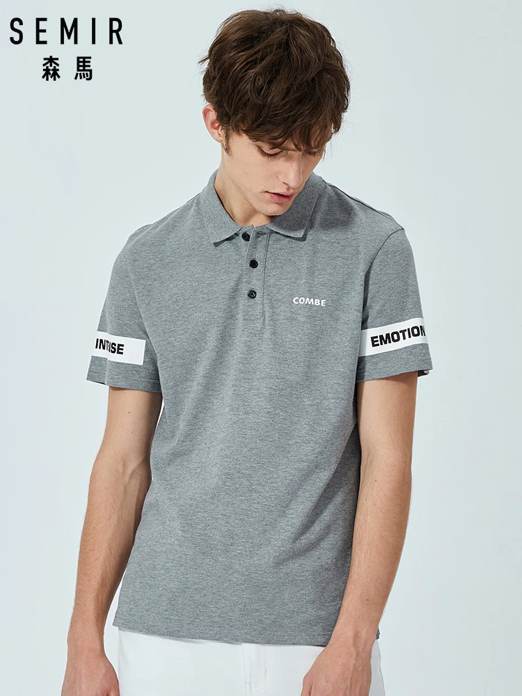 Мужская рубашка-поло SEMIR Корейская Повседневная с коротким рукавом лето 2019 |