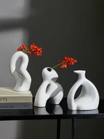 vase ceramic vase white nordic style ceramic vase modern minimalist vase vase for home decoration decoracion nordica hogar