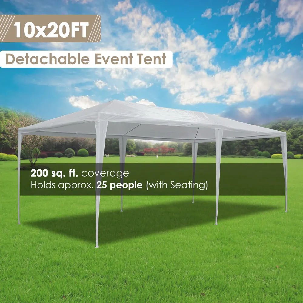 YeStarry 20 'x 10' белый наружный Свадебный патио для вечеринки со съемной Боковой