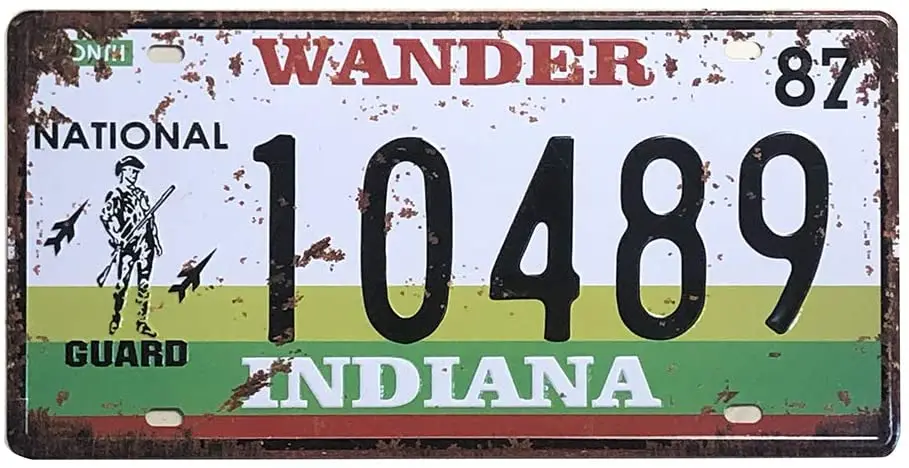 

Embossed Retro Vintage License Plate, US States Historical Tin Sign, Auto Number Tags, 6" X 12"/15x30cm (Indiana 104)