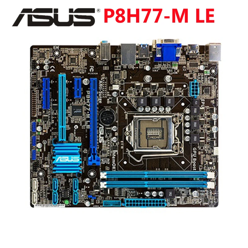 Оригинальный ASUS P8H77-M LE 1600 МГц DDR3 Материнская плата u ATX PCI-E X16 LGA 1155 настольный