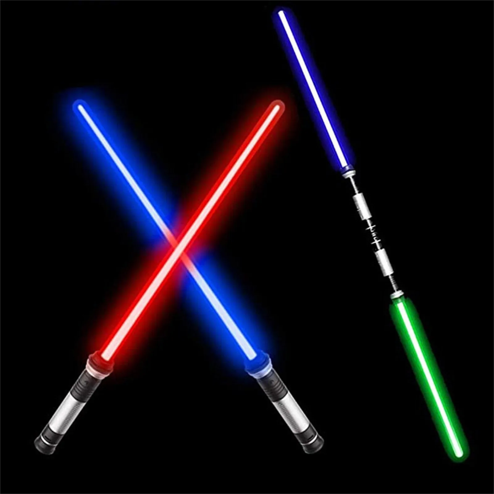 

Luminous Toys Led Voice Folding 9 Colors Changing Flash Stick Interactive birthday Gift For Children Space Sword Lighten Toys