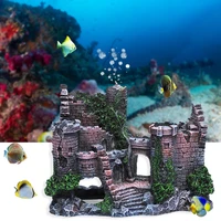 resin realistic castle adornment aquarium cave fish turtle tank pet supply living environment hiding place decoration