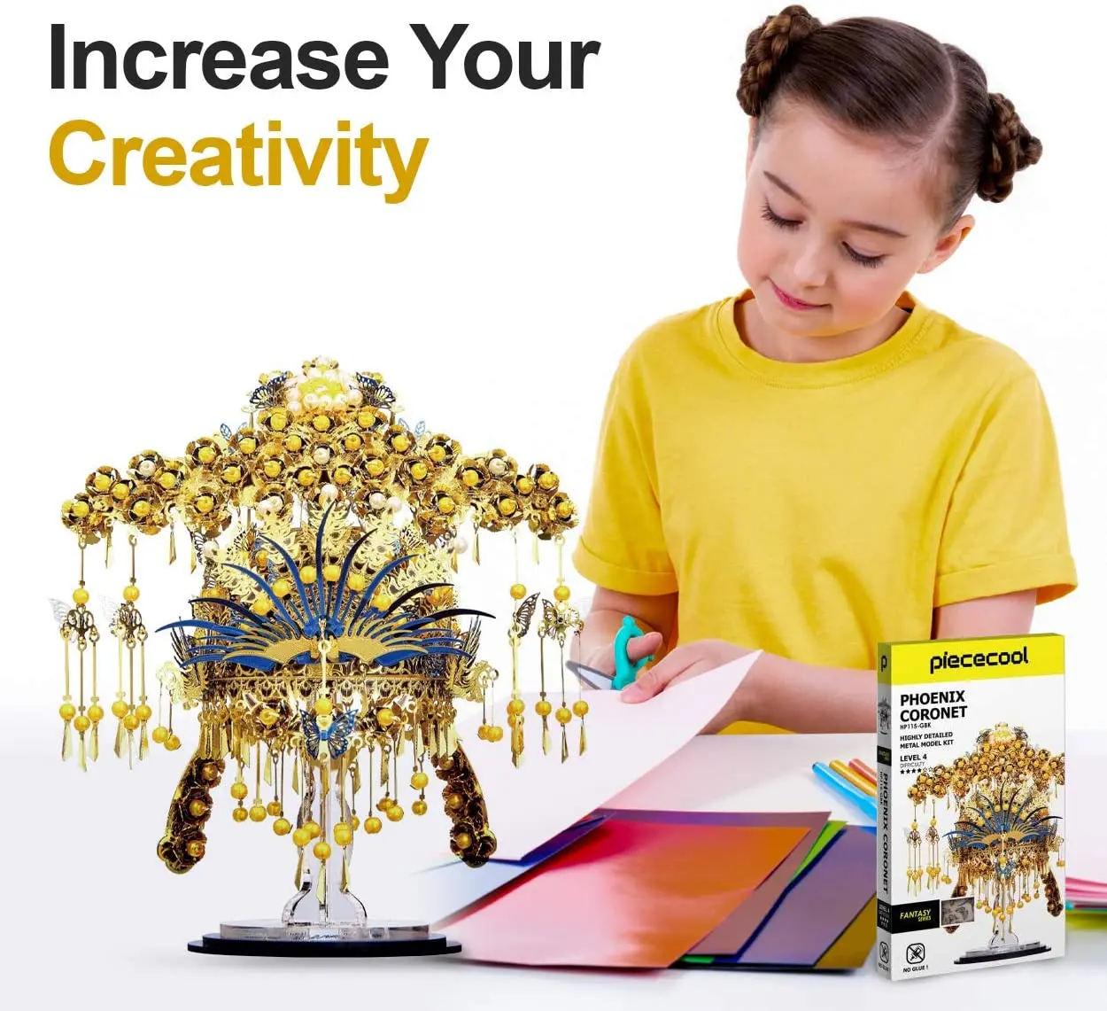 Металлический 3D-пазл Piececool диадема модель Феникса строительные наборы