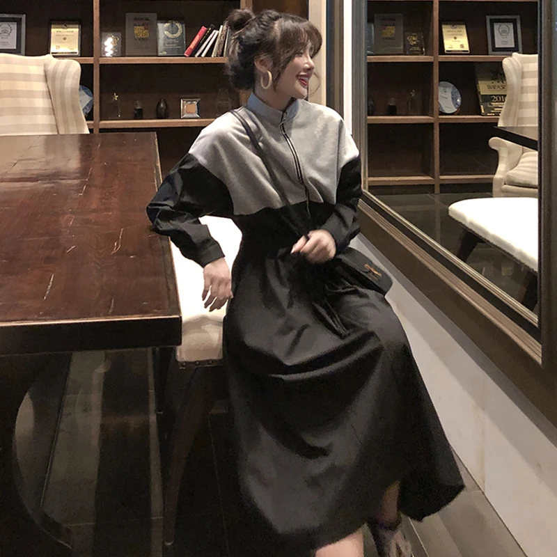 Повседневное платье для кормящих мам лоскутное беременных на весну и осень | Мать