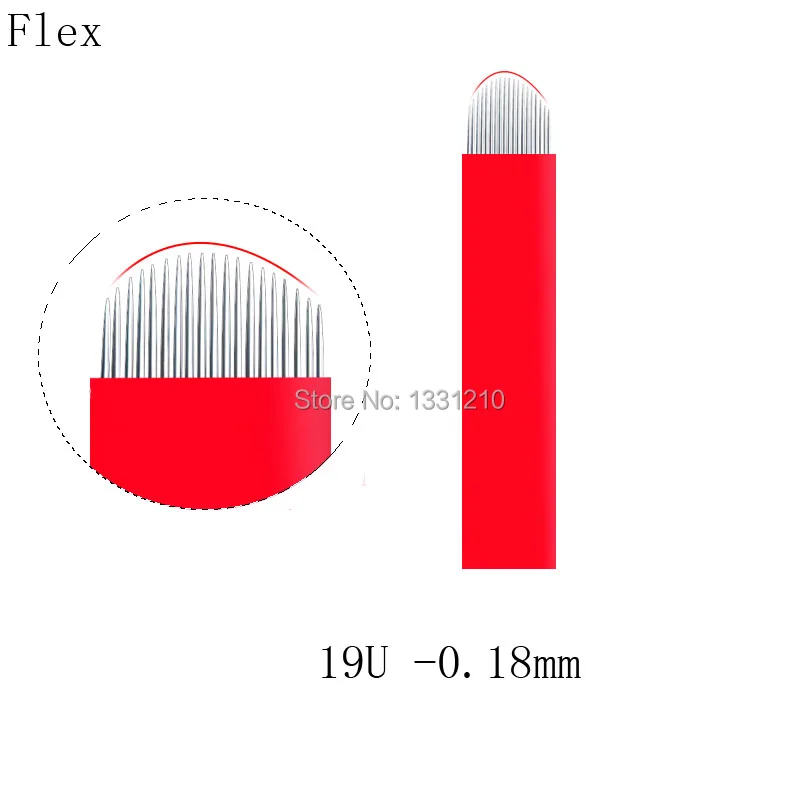 

Красные 19U 0,18 мм Sobrancelha лопасти микроблейдинг иглы для перманентных принадлежности для макияжа ручная ручка для бровей