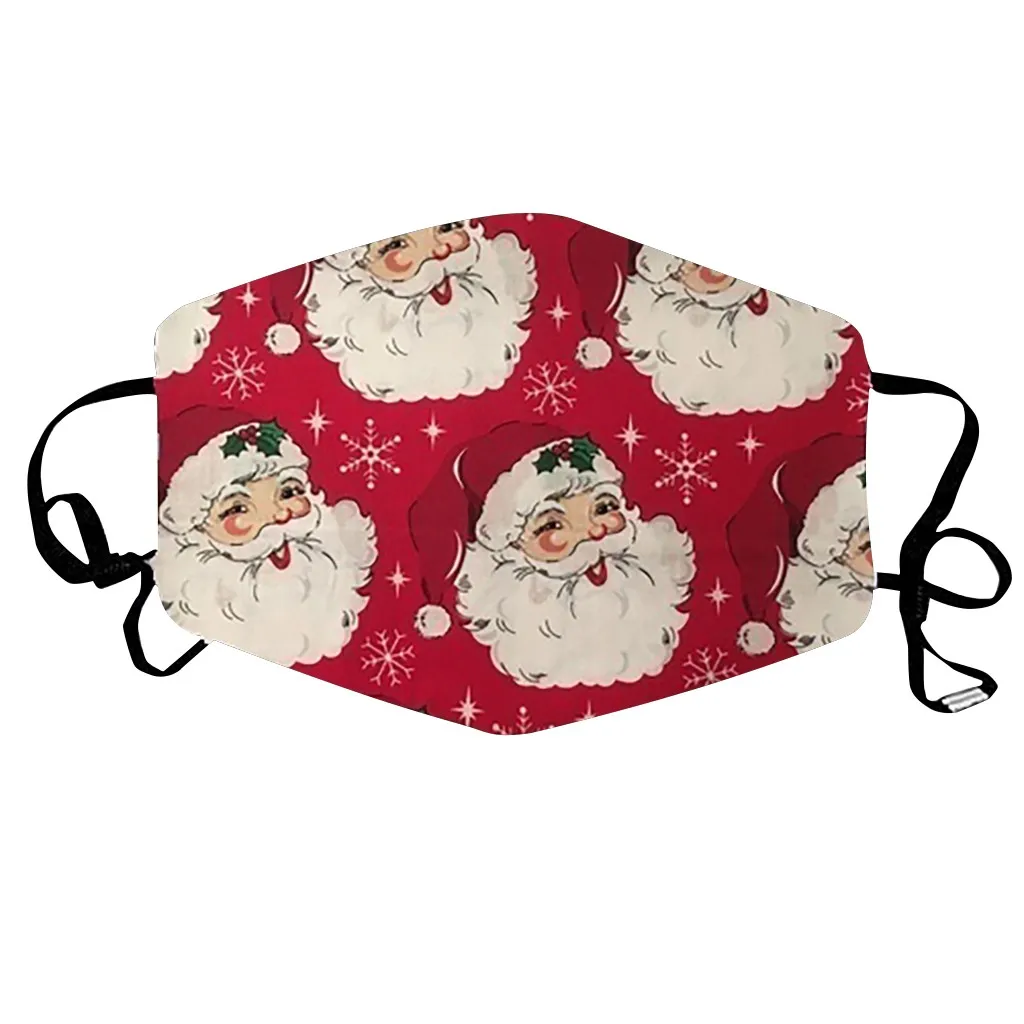 

2020 Рождественская одежда унисекс маски для лица Рождественский Санта и Олень Печать ветрозащитный моющиеся Регулируемый Моющиеся набивны...