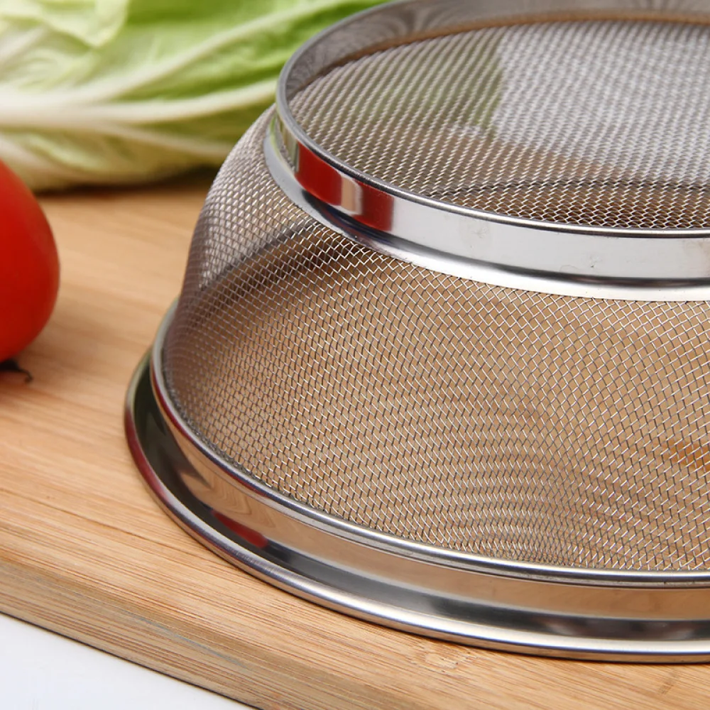 

3pcs Kitchen Thickened Drain Basket Sieve Fruit and Vegetable Steel Basket
