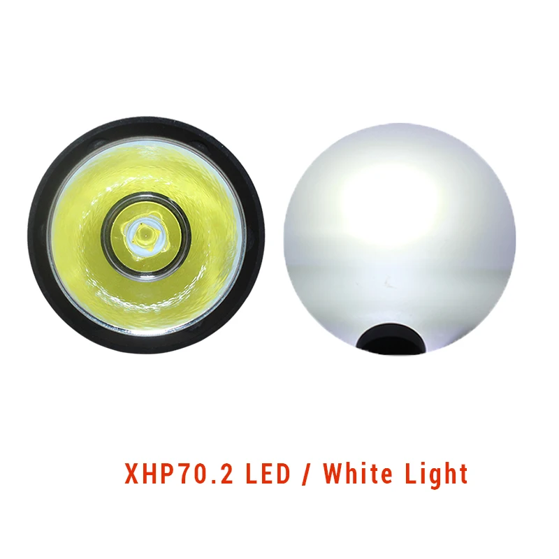 Светодиодный фонарь для дайвинга XHP70.2 тактический Подводный 26650
