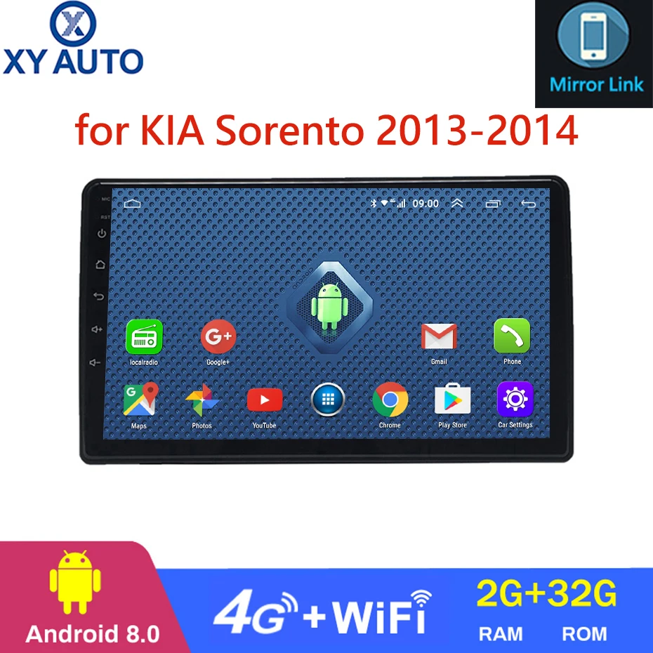 9 дюймов 2.5D ips HD экран 4G Lte все Netcom Android 8,0 2G ram 32G rom Navi с BT USB wifi SWC для KIA Sorento 2013