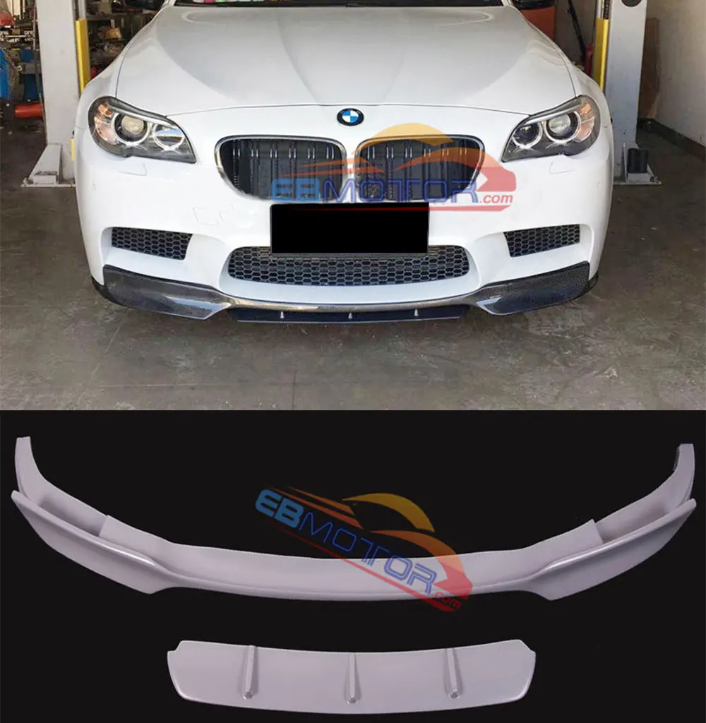 Неокрашенный стекловолокно передний бампер спойлер для BMW F10 M5 B449F|Панар-штанги| |