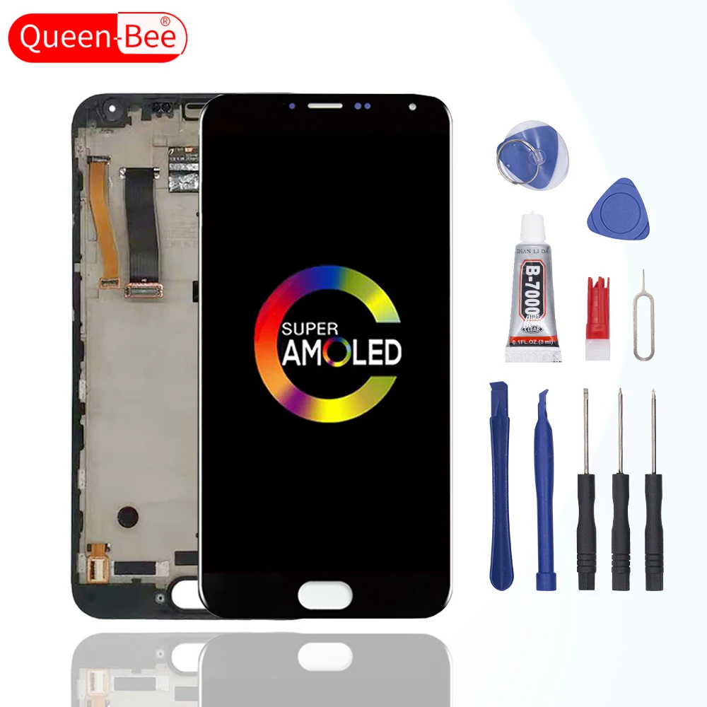 5 &quotоригинал для кодирующий преобразователь сенсорного экрана в сборе Meizu MX5 ЖК