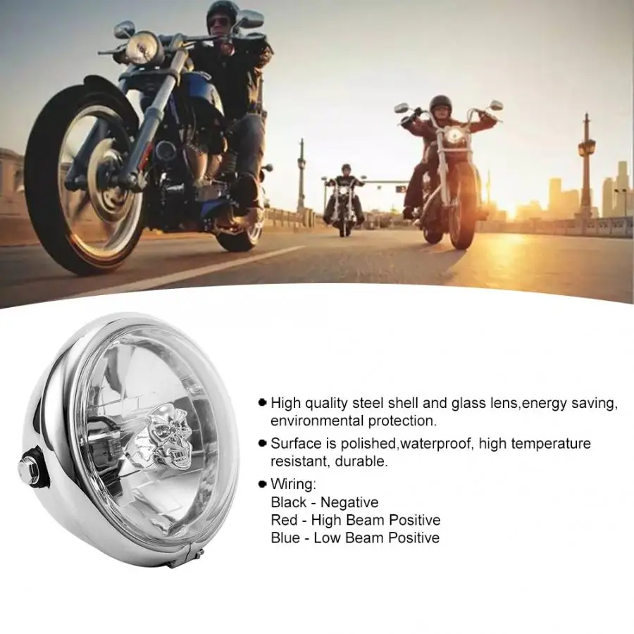 5 75 дюймов мотоцикл ретро СВЕТОДИОДНАЯ Лампа фара хром подходит для Yamaha motocicleta faro