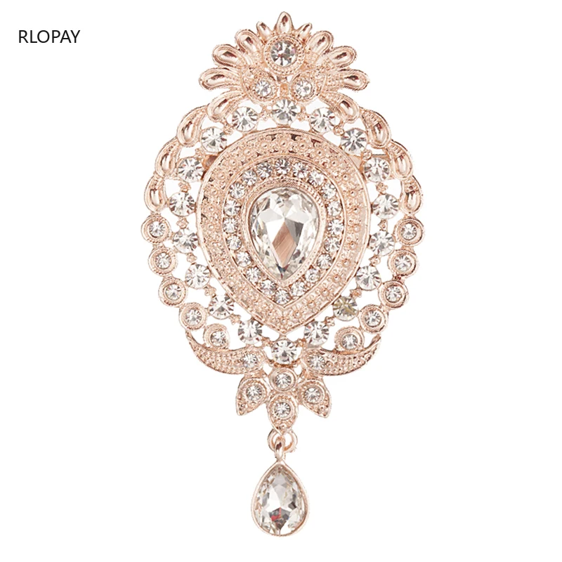 Винтаж Золотая Корона свадебная брошь с украшением в виде кристаллов Ювелирные