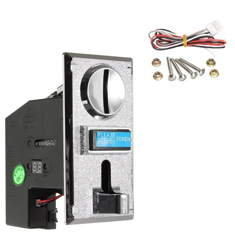 

Multi Coin Acceptor Electronic Roll Down 4P Port Electronic Coin Selector Vending Machine Arcade Game Ticket Redemption