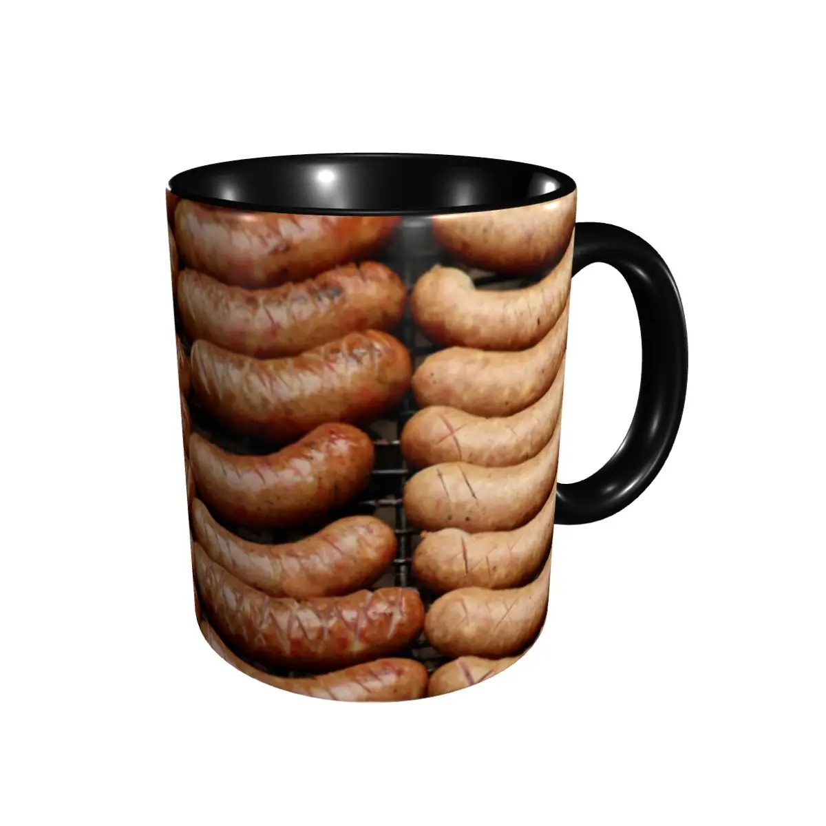 

Promo Sausage Mugs Novelty Cups Mugs Print Funny Novelty Food Party beer mugs