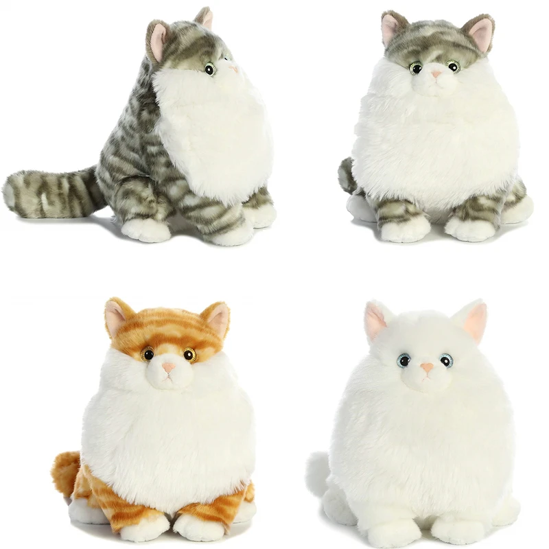 Плюшевая кукла Aurora World Fat Cat 30 см с большими блестящими глазами мягкая игрушка