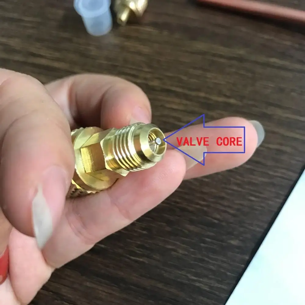 Латунный адаптер R410A для хладагента HVAC мини раздельного кондиционера 1/4 &quotMale SAE