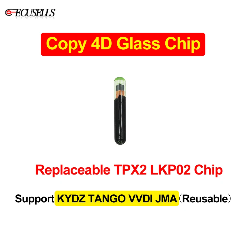 Автомобильный ключ копия чипа 4D стеклянный чип сменный TPX2 LKP02 может поддерживать
