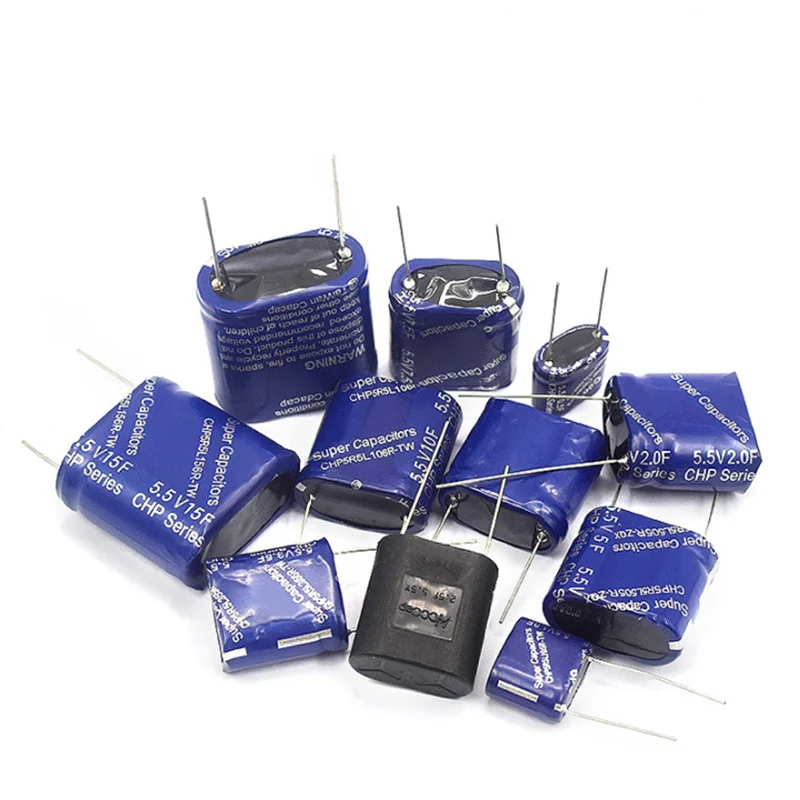1PCS 5.5V Super Capacitor 0.5F 1.0F 1.5F 2F 2.5F 3.5F 4F 5F 7.5F 10F 15F 20F 25F 50F 60F Farad Combination Type Supercapacitor |